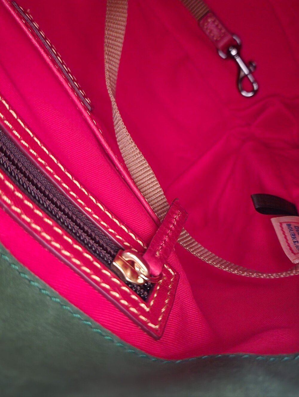 Dooney & Bourke Red Florentine Leather Satchel 38 - Picture 10 of 10
